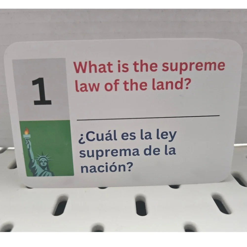 US Citizenship Exam Flashcards 2025 Bilingual Study Set‎ Unisex Academic Spanish